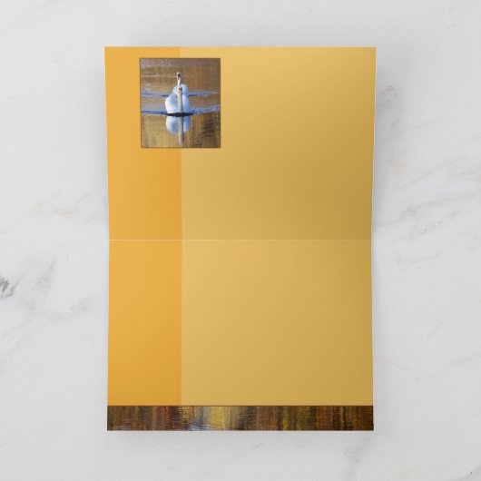 Zwanen in de Herfst Kaart (Binnen)