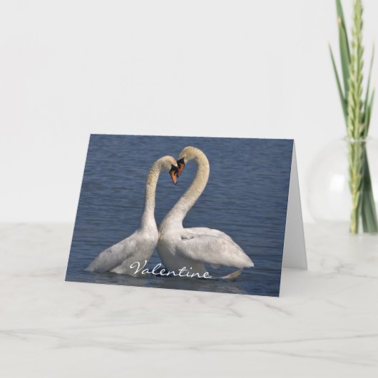 Zwanen in de Kaart van de Liefde - Valentijn (Voorkant)
