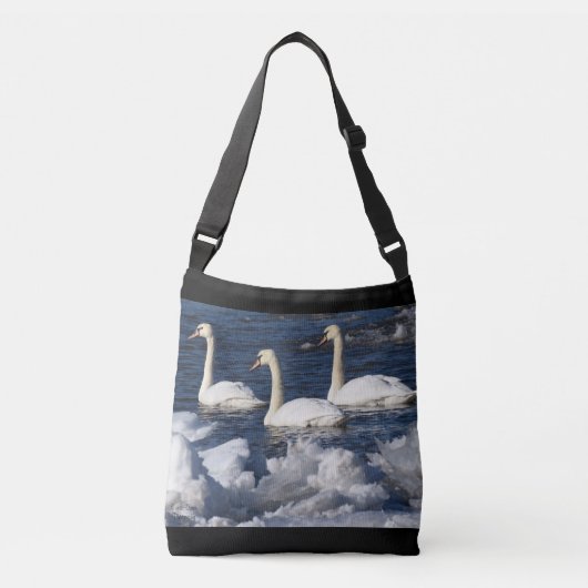 Zwanen in de rivier de Icey Crossbody Tas (Voorkant)