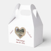 Zwanen in hart bruiloft bedankdoosjes (Voorkant Zijde)