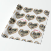 Zwanen in hart cadeaupapier (Uitgerold)