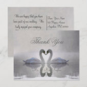 Zwanen in Liefde ~ Briefkaart / Uitnodigingen (Voorkant / Achterkant)