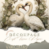 Zwanen in liefde Elegant  Victoriaans Boho Tissuepapier