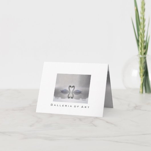 Zwanen in Liefde ~ Kaart / Uitnodiging (Achterkant)