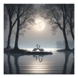 Zwanen in liefde Poster