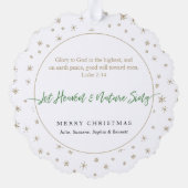 Zwanen in Pine & Holly krans papier Ornament Kaart (Achterkant)