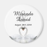 Zwanen koppel namen monogram bruiloft