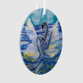 Zwanen "Kunst door kinderen" Ornament (voorkant)