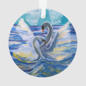 Zwanen "Kunst door kinderen" Ornament (achterkant)