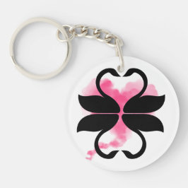 Zwanen liefde acrylen sleutelhanger