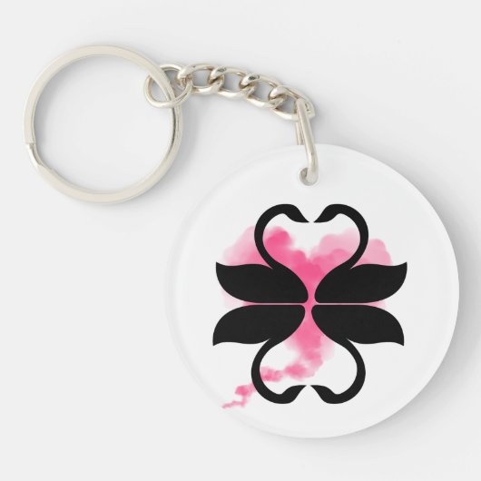 Zwanen liefde Sleutelhanger van acryl (Voorkant)