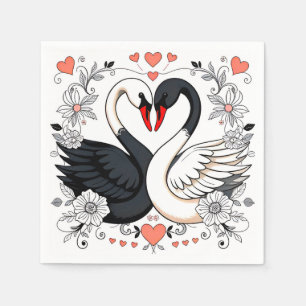 Zwanen Luxe Trouwtafel Decoratie Servet