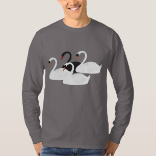Zwanen Mannen lange mouwen T-shirt