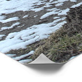 Zwanen, meer en een bank - poster (Hoek)