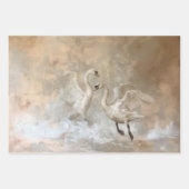 Zwanen - Olieverfstijl Inpakpapier Cadeaupapier (Voorkant 2)