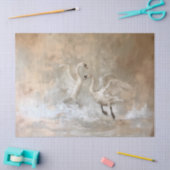 Zwanen - olieverfstijl weefselpapier tissuepapier (Craft)