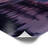 Zwanen onder de maan van de liefde perfect poster (Hoek)