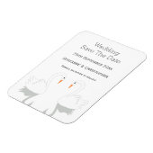 Zwanen Ontwerp Trouwkaart Save The Date Magneet (Linkerzijde)