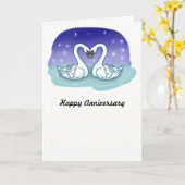 Zwanen op een kaart van het Jubileum van het Meer (Gele Bloem)