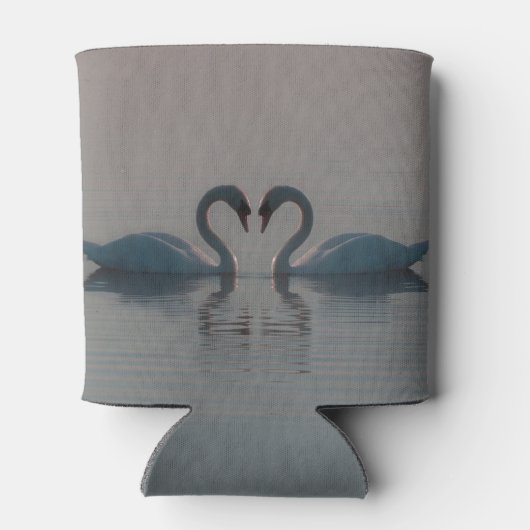 Zwanen op het meer blikjeskoeler (Achterkant)