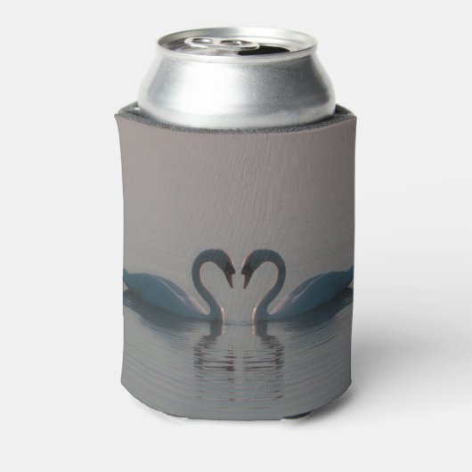 Zwanen op het meer blikjeskoeler (Blikje Achterkant)