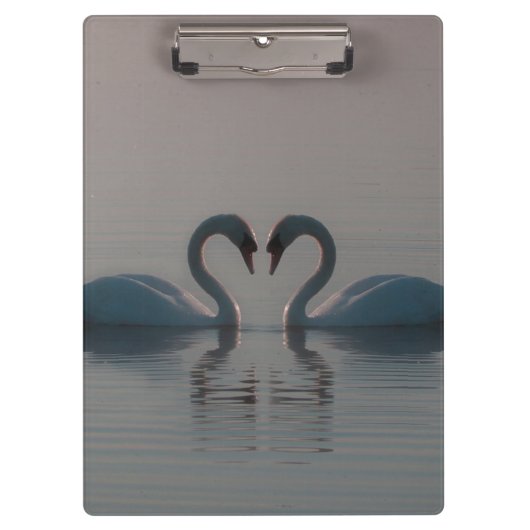Zwanen op het meer klembord (Voorkant)