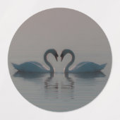 Zwanen op het meer labels (Design 1)