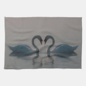 Zwanen op het meer theedoek (Horizontaal)