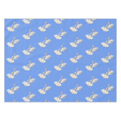 Zwanen op Waterpatroon Vogels Korenbloem Blauw Tafelkleed (Voorkant (Horizontaal))