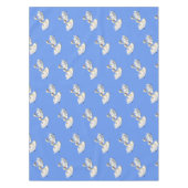 Zwanen op Waterpatroon Vogels Korenbloem Blauw Tafelkleed (Voorkant)