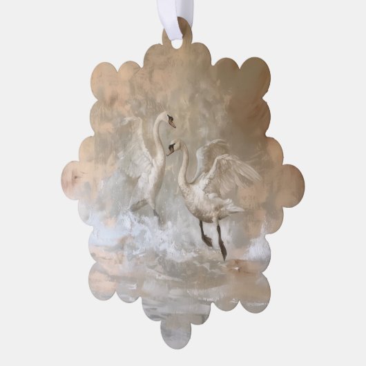 Zwanen - Papier Kaart Decoratie Stationery (Links)