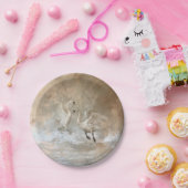 Zwanen - ronde papieren Borden Bordje (Feest)