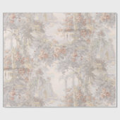  zwanen tussen ruïnes patroon cadeaupapier (Vlak)