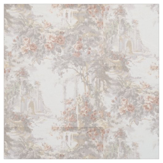 zwanen tussen ruïnes patroon stof (Swatch)