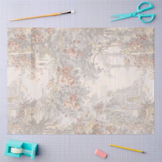  zwanen tussen ruïnes patroon tissuepapier (Craft)