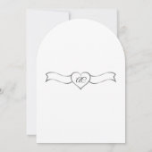 Zwanen verliefd op witte boog bruiloft kaart (Achterkant)