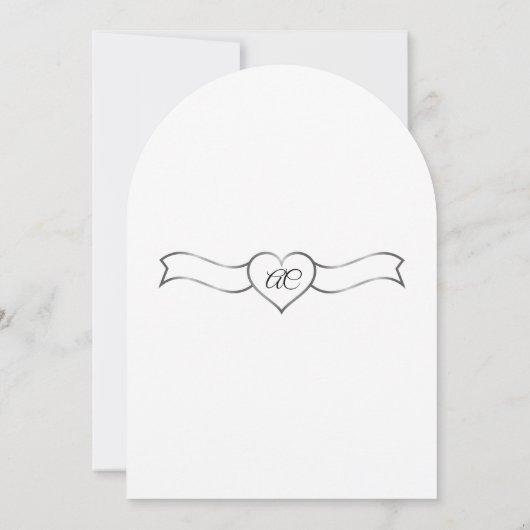 Zwanen verliefd op witte boog bruiloft kaart (Achterkant)