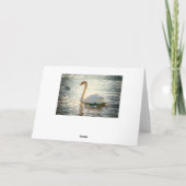 Zwanen vormen een hart "Ik hou van je" Kaart (Achterkant)