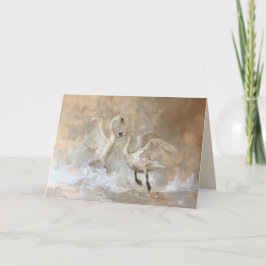 Zwanen - Vouwgroetkaart Bedankkaart