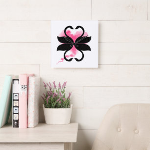 Zwanen Wolk Liefde Klok in Acryl
