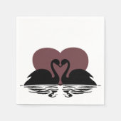 Zwanen zoenen servet (Voorkant)