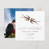 Zwanen zogen en lentevloeren Fotobruiloft Aankondiging (Voorkant / Achterkant)