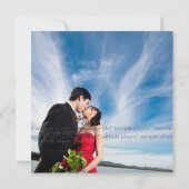 Zwanen zogen en lentevloeren Fotobruiloft Aankondiging (Achterkant)