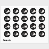 Zwanen Zwart Ronde Stickers (Vel)