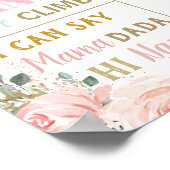 Zwanenbloem 1e verjaardag mijlpaal geboorte statis poster (Hoek)