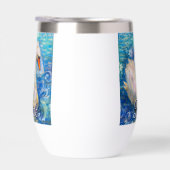 Zwanenbruid w / sluier op Water Blauw Wit Geperson (Rechts)