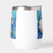 Zwanenbruid w / sluier op Water Blauw Wit Geperson (Links)