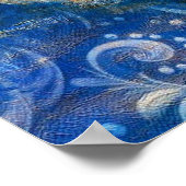 Zwanenbruid w / sluier op Water Blauw Wit Geperson Poster (Hoek)