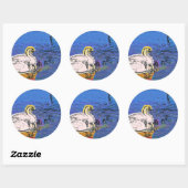 ZWANENFAMILIE RONDE STICKER (Vel)