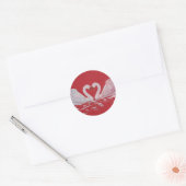 zwanenhart ronde sticker (Envelop)